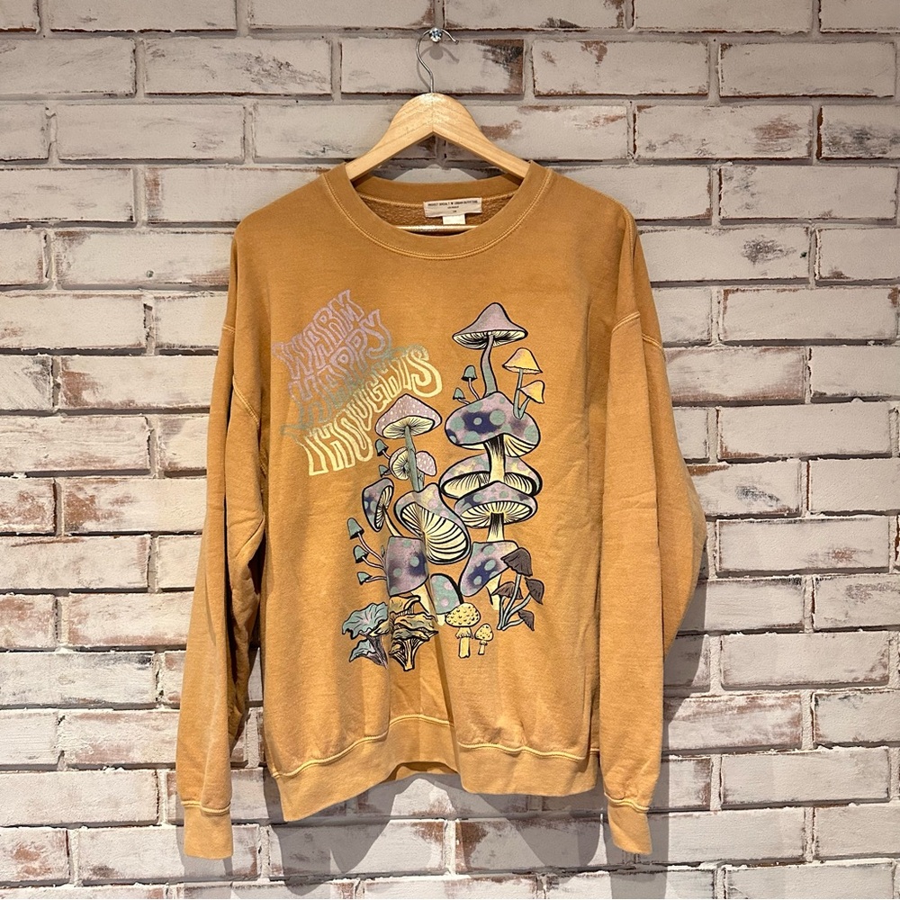 Project Social T Urban Outfitters Mushroom Graphic Sweatshjrt